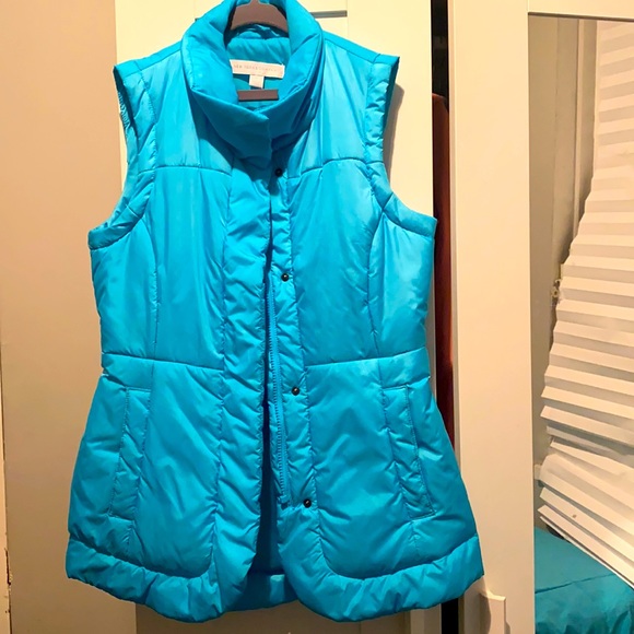 New York & Company Jackets & Blazers - New York & Company Sky Blue Puffer Vest Size Medium